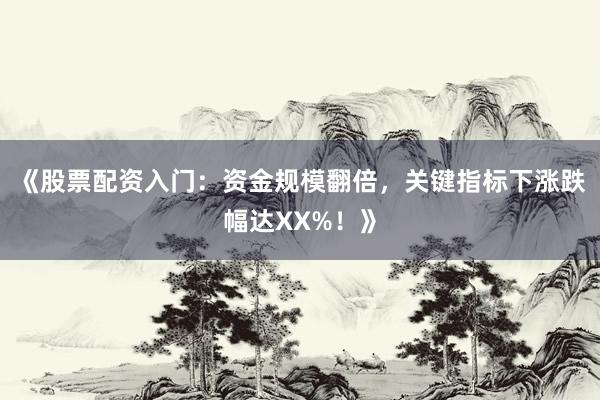 《股票配资入门：资金规模翻倍，关键指标下涨跌幅达XX%！》