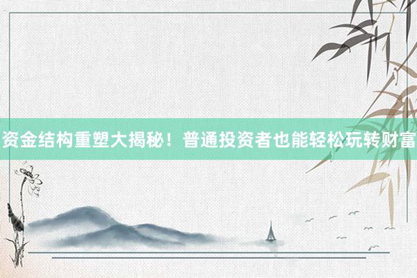 资金结构重塑大揭秘！普通投资者也能轻松玩转财富
