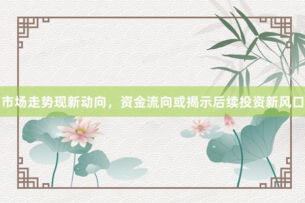 市场走势现新动向，资金流向或揭示后续投资新风口