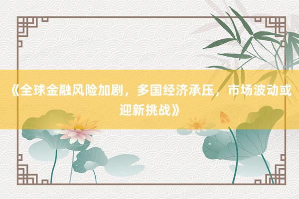 《全球金融风险加剧，多国经济承压，市场波动或迎新挑战》