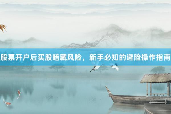 股票开户后买股暗藏风险，新手必知的避险操作指南