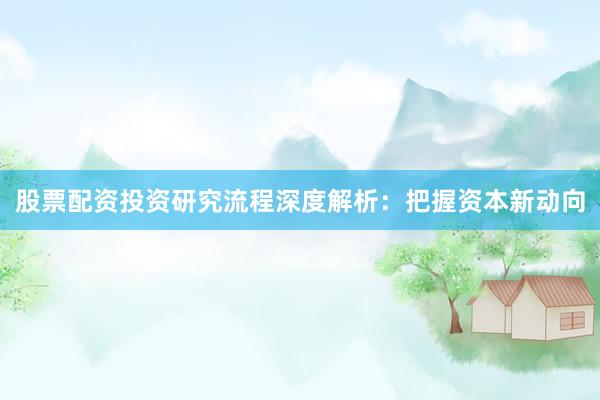 股票配资投资研究流程深度解析:把握资本新动向