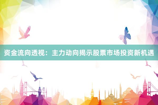 资金流向透视：主力动向揭示股票市场投资新机遇